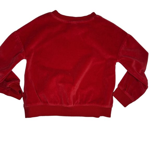 Cat & Jack Toddler Valentine Red Velour Hearts Pullover Sweatshirt & Leggings XS - Picture 4 of 7